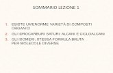 SOMMARIO LEZIONE 1 - chimicainclasseblog.files.wordpress.com · GLI IDROCARBURI SATURI: ALCANI E CICLOALCANI 3. GLI ISOMERI: STESSA FORMULA BRUTA PER MOLECOLE DIVERSE ... LINEARI