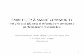 SMART CITY & SMART COMMUNITY - Dino .alla ricerca di nuovi modelli sociali e sbocchi professionali