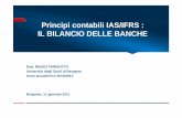 Principi contabili IAS/IFRS : IL BILANCIO DELLE BANCHE file• Renzo Parisotto 3 Indice degli argomenti trattati : La normativa fiscale: il D. Lgs 38/2005, la Legge 244/2007, il DM