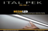 ITAL PEK - musi.it ITALPEK NOV11 .pdf · Pratico pulsante a sfioramento dimmerabile per accensione al 100%, riduzione della luminosità al 50% e spegnimento Rilevatore di presenza