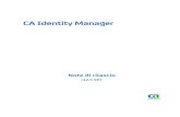 CA Identity Manager · Procedura di configurazione guidata di directory Identity Manager ... Miglioramenti del server di provisioning e relativi pacchetti..... 69 r12.5 SP1 ... Directory