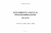 DOCUMENTO UNICO di PROGRAMMAZIONE (D.U.P.) · pag. 1 di 166 comune di lascari documento unico di programmazione (d.u.p.) periodo: 2016 - 2017 - 2018