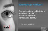 Comunicazione pubblicitaria ed Workshop Nielsen · Comunicazione pubblicitaria ed effetto ‘Social’: nuove prospettive per l’analisi del ROI Comunicazione pubblicitaria ed effetto