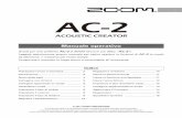 Manuale operativo - Zoom · Questo preampli per chitarra acustica offre una gamma di ... di volume dovute alla pennata, agli accordi ... un effetto di riverbero al suono della chitarra