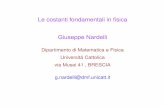 Le costanti fondamentali in ﬁsica Giuseppe Nardellisangalet/PLS/costanti.pdf · Simplicio: Consideriamo l’esperimento rivelatore di tutta la meccanica quantistica. Le ﬁgure
