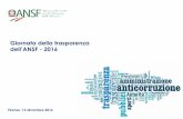 Giornata della trasparenza dell’ANSF - 2016 della trasparenza... · Giornata della trasparenza dell’ANSF - 2016. ... 14 marzo 2013 n. 33, ai sensi dell’articolo 7 della legge