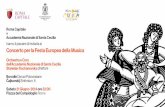 Roma Capitale e hanno il piacere di invitarla al Concerto ... · Roma Capitale e Accademia Nazionale di Santa Cecilia hanno il piacere di invitarla al Concerto per la Festa Europea