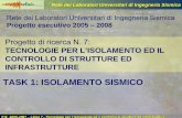 TASK 1: ISOLAMENTO SISMICO - Benvenuto in ReLUIS · 7.2.2.3. Determinazione della resistenza sismica di edifici monumentali (R3_UNINA_DL) 7.2.2.4. Procedure di progetto e metodi di