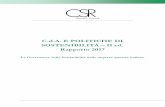 C.d.A. E POLITICHE DI SOSTENIBILITÀ II ed. Rapporto 2017 · La Governance della Sostenibilità nelle imprese quotate italiane . ... Con il supporto di: Il CSR Manager Network ...