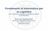 Fondamenti di Informatica per la Logistica · Fondamenti di Informatica per ... " G. Michael Schneider, Judith L. Gersting, Corso di Informatica - Hardware, Software, Applicazioni,