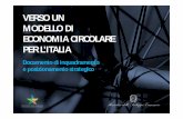 VERSO UN MODELLO DI ECONOMIA CIRCOLARE PER L’ITALIA · L’ECONOMIA CIRCOLARE Il 2 dicembre 2015 la Commissione Europea ha presentato un Piano d'azione per l'Economia Circolare