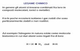LEGAME CHIMICO In genere gli atomi si trovano combinati ...people.unica.it/annalisavacca/files/2015/10/Modulo-3-2017.pdf · LEGAME CHIMICO In genere gli atomi si trovano combinati