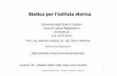 Statica per l’edilizia storica - Università di Cagliaripeople.unica.it/antoniocazzani/files/2014/03/Statica_per_edilizia... · Nel caso di cedimenti periferici le possibilità