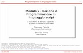 Modulo 2 - Sezione A Programmazione in linguaggio scripttwiki.di.uniroma1.it/pub/Lab_so_1/AL/DidatticaLSO10708/Script_l02.pdf · LSO1 Programmazione in linguaggio script Script -