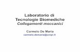 Laboratorio di Tecnologie Biomediche · Collegamenti meccanici Carmelo De Maria carmelo.demaria@unipi.it. Imbiettamenti collegamenti di tipo smontabile che hanno per scopo quello