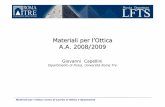 Materiali per l’Ottica A.A. 2008/2009webusers.fis.uniroma3.it/~meso/MO_corso0809_tot.pdf · Per materiali isotropi vale la relazione ... Materiali per l’ottica La fratturaneimaterialiceramici(es.