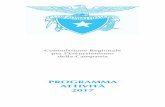 Commissione Regionale per l’Escursionismo della Campania · 2016-12-20 · della Campania PROGRAMMA ATTIVIT ... escursioni provenienti dalle Sezioni e Sottosezioni della Campania