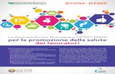 La Regione Emilia-Romagna e OPRA-EBER per la promozione ... · Sito regionale mappa delle opportunità pratiche  Alimentazione Sito regionale alimentazione e salute  Alcol