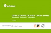 GREEN ECONOMY ON EQUITY CAPITAL MARKETS · specializzata nella finanza per le aziende green e nel processo di quotazione in Borsa delle PMI. ... alimentare e ad affrontare le sfide