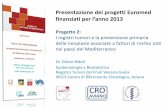 Presentazione dei progetti Euromed finanziati per l’anno 2013 · Presentazione dei progetti Euromed finanziati per l’anno 2013 Dr. Ettore Bidoli Epidemiologia e Biostatistica