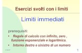 Esercizi svolti con i limiti - artemate.altervista.orgartemate.altervista.org/dfile/4-limiti-EserciziSvolti.pdf · 1/13/17 1 Esercizi svolti con i limiti Limiti immediati prerequisiti: