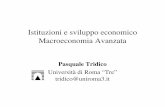 Istituzioni e sviluppo economico - host.uniroma3.ithost.uniroma3.it/FACOLTA/ECONOMIA/db/materiali/insegnamenti/346... · Istituzioni e sviluppo economico Macroeconomia Avanzata Pasquale