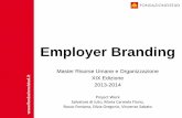 Employer Branding - · PDF filetalenti, Reclutamento, Materiale pubblicitario, Comunicazione) Brand Comunication Interactive Index Interazione tra Corporate Branding e Brand Awareness