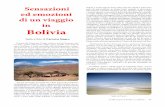 Sensazioni ed emozioni di un viaggio in Boliviaischialarassegna.com/rassegna/Rassegna2012/rass02-12/bolivia3.pdf · bus verso il paese di Uyuni con un viaggio di 6 ore. Pochi chilometri