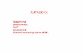 AUTACOIDI Istamina - people.unica.itpeople.unica.it/micaelamorelli/files/2013/12/ANTI-H1-5HT-modalità... · La distribuzione dei recettori H1 a livello del SNC è ampia e interessa