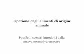 Ispezione degli alimenti di origine animale 03... · Ispezione degli alimenti di origine animale Possibili scenari introdotti dalla nuova normativa europea