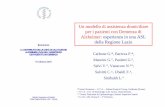 Un modello di assistenza domiciliare per i pazienti con ... · Un modello di assistenza domiciliare per i pazienti con Demenza di Alzheimer: esperienza in una ASL della Regione Lazio