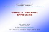 CONTROLLI AUTOMATICI Ingegneria Gestionale · P. Bolzern, R. Scattolini, N. Schiavoni, “Fondamenti di Controlli Automatici”, Mc Graw-Hill ed. ... gli algoritmi di controllo che