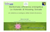 Bentornata efficienza energetica Le Aziende di Housing Sociale · Il ruolo dell’edilizia sociale ... (elevato isolamento) Sistema a cappotto isolante (elevato isolamento) inin riferimento