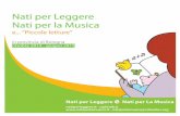 Nati per Leggere Nati per la Musica - cittametropolitana.bo.it · “Nati per Leggere” è un progetto nazionale per la promozione della lettura ad alta voce da parte degli adulti