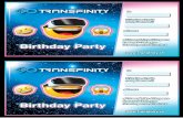 ﬁ Birthday Party - transfinity.ch · al Transﬁnity di Lugano Davesco-Soragno Strada ponte di valle 8 alle ore ti invito al mio compleanno il Io ﬁnity.ch Birthday Party al Transﬁnity