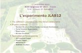 L’esperimento JLAB12 - sif.it · L’esperimento JLAB12 ... dal 2009 per 7 anni, nasce dalla sinergia delle ex sigle AIACE + LEDA ... Esperimenti di Violazione della Parità