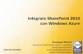 Integrare SharePoint 2010 con Windows Azure - peppedotnet.it SharePoint with Azure.pdfIntegrare SharePoint 2010 con Windows Azure Giuseppe Marchi SharePoint MVP, MCPD, MCTS – Dev4Side