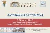 PRO LOCO LECCE · Open Space- P.zza S. Oronzo- Lecce Pro Loco Lecce si presenta in attesa del decennale ... •Pro Loco Lecce ha indetto il suo corso IRC per “gente di