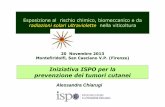 Iniziativa ISPO per la prevenzione dei tumori cutanei · Esposizione al rischio chimico, biomeccanico e da radiazioni solari ultraviolette nella viticoltura Iniziativa ISPO per la
