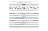 BOLLETTINO UFFICIALE DELLA REGIONE CALABRIA · Poste Italiane - Spedizione in a.p. Tab. “D”Aut. DCO/DC - CZ/038/2003 ... degli interventi di cui all’Accordo di Programma Quadro