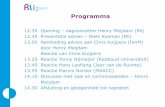 Programma - rli.nl · 13.00 Aanbieding advies aan Chris Kuijpers (IenM) door Henry Meijdam Reactie van Chris Kuijpers 13.25 Reactie Tonny Nijmeijer (Radboud Universiteit) 13.40 Reactie
