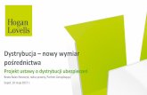 Dystrybucja nowy wymiar - piu.org.pl · Projekt ustawy o dystrybucji a obecny model pośrednictwa Nowa polityka informacyjna Równe szanse dla wszystkich dystrybutorów cel IDD: efektywna