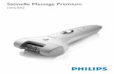 Satinelle Massage Premium - download.p4c.philips.com · Adapteryje yra transformatorius. Kad nesukeltumėte pavojingų situacijų, jokiu būdu nenupjaukite adapterio, norėdami jį