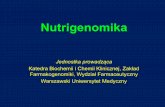 Geny, żywienie, zdrowie · Nutrigenomika Badanie wpływu diety (jej składników) na: -budowę kwasów nukleinowych i strukturę genomu -działanie (aktywność) genów oraz efekt