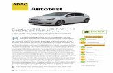 Autotest - ADAC: Allgemeiner Deutscher Automobil-Club · Autotest Peugeot 308 e-HDi FAP 115 STOP&START Allure Fünftürige Schräghecklimousine der unteren Mittelklasse (85 kW / 115
