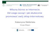Własny biznes w Internecie. Od czego zacząć i jak skutecznie …kdg.ue.poznan.pl/att/Wyklady_otwarte/Stefanska2.pdf · 2013-12-03 · Od czego zacząć i jak skutecznie promować