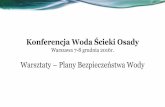 Konferencja Woda Ścieki Osady - igwp.org.pligwp.org.pl/.../pliki/.../5_Warsztaty__Plany_Bezpieczenstwa_Wody.pdf · Water Safety Plan (Plan Bezpieczeństwa Wody) jest systemem zarządzania