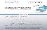 Ekonomický seminář 2018 - akcentacz.cz · Aleš zakládá své analýzy na číslech a makroekonomii. Třikrát po sobě oceněný Hospodářskými novinami jako analytik/ekonom