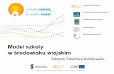 Model szkoły w środowisku wiejskim - oskko.edu.pl · często słabszy rozwój społeczny i większa nieśmiałość dzieci wiejskich - mniejsza liczba kontaktów z innymi ludźmi.