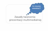 Co musisz wiedzieć? - zs2milejow.edu.pl · Zasady tworzenia prezentacji multimedialnej Co musisz wiedzieć? Zanim zaczniesz tworzyć prezentację multimedialną musisz wiedzieć